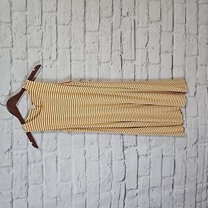 Old Navy yellow and white stripe summer dress